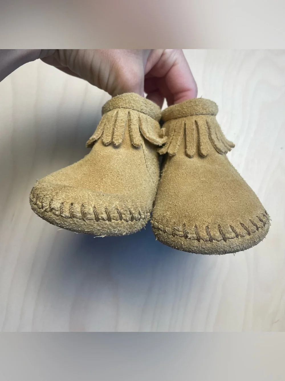 Minnetonka Kids Suede Fringe Moccasins